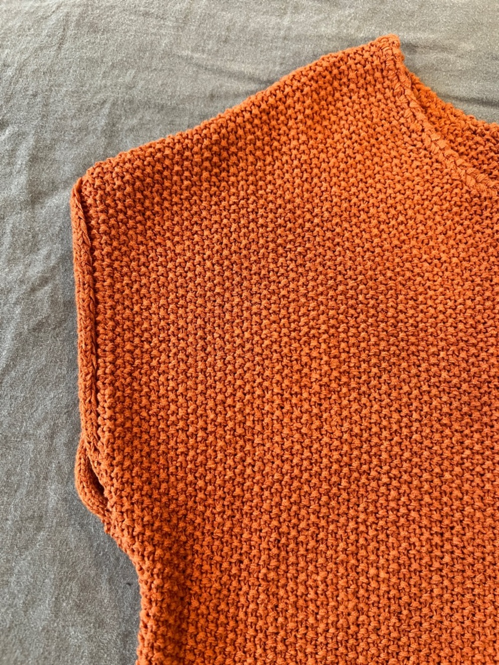 moon & madison Burnt Orange Short-Sleeve Scoop Neck Knit Sweater - Picture 5 of 7